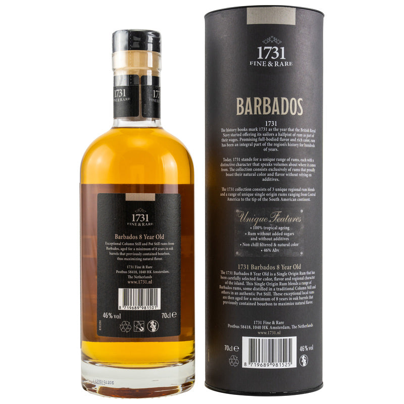 1731 Rum - Barbados (Foursquare Distillery) 8 yo