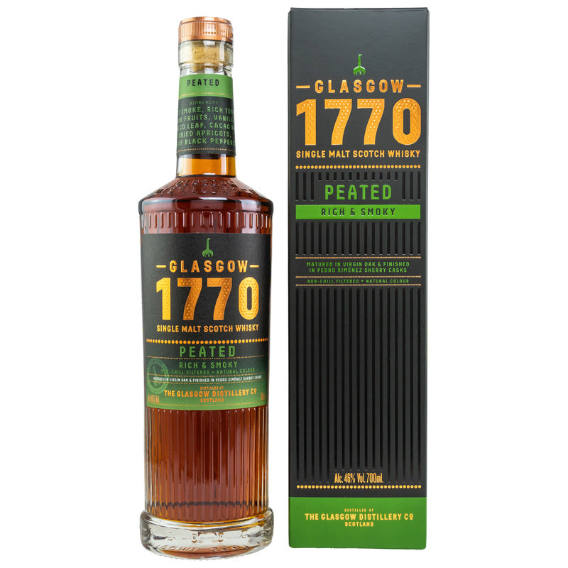 1770 Glasgow Single Malt Scotch Whisky - Peated - Rich &amp; Smoky - 700ml