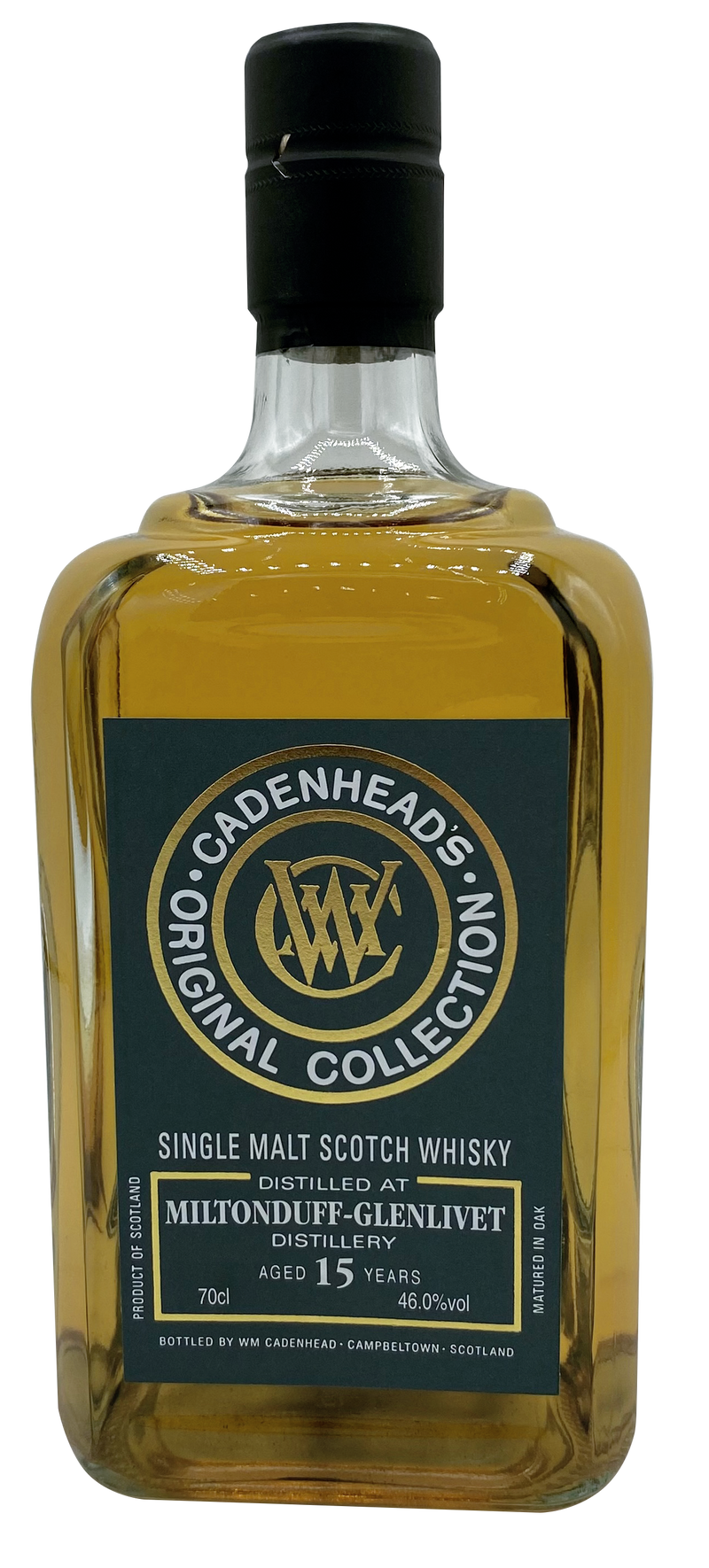 Cadenhead's Miltonduff-Glenlivet 15 Years Single Malt Scotch Whiskey