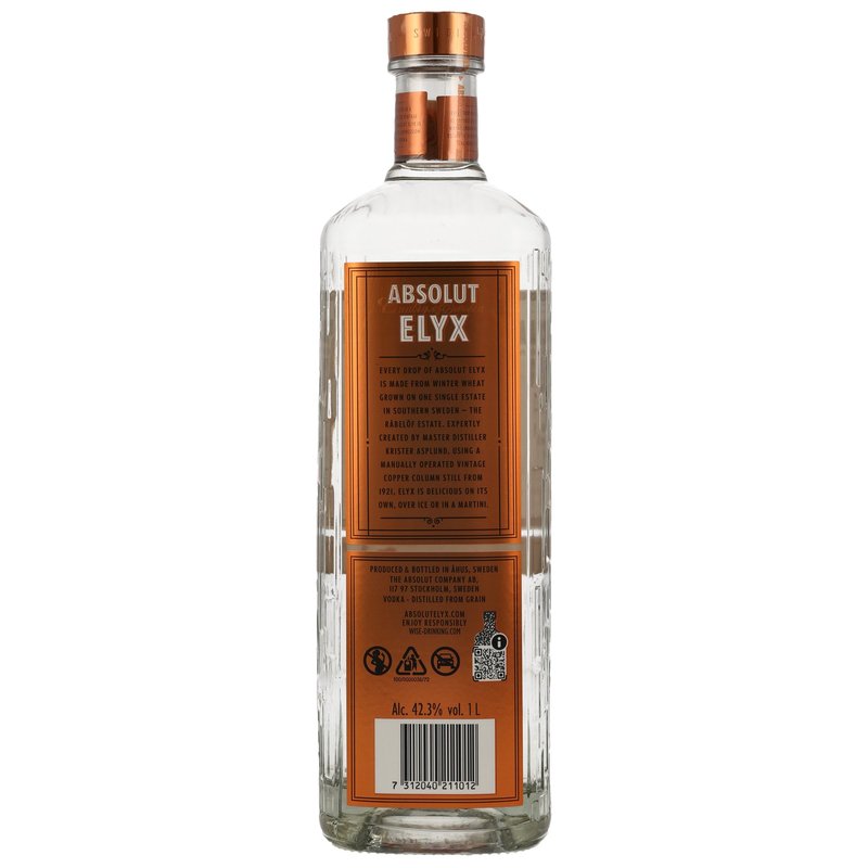 Absolut Vodka Elyx litres