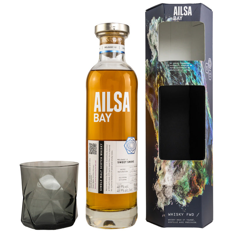 Ailsa Bay Sweet Smoke Release 1.2 Single Malt avec verre GP