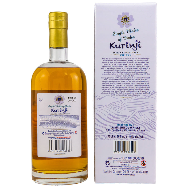 Amrut Kurinji - Single Malts d'Inde