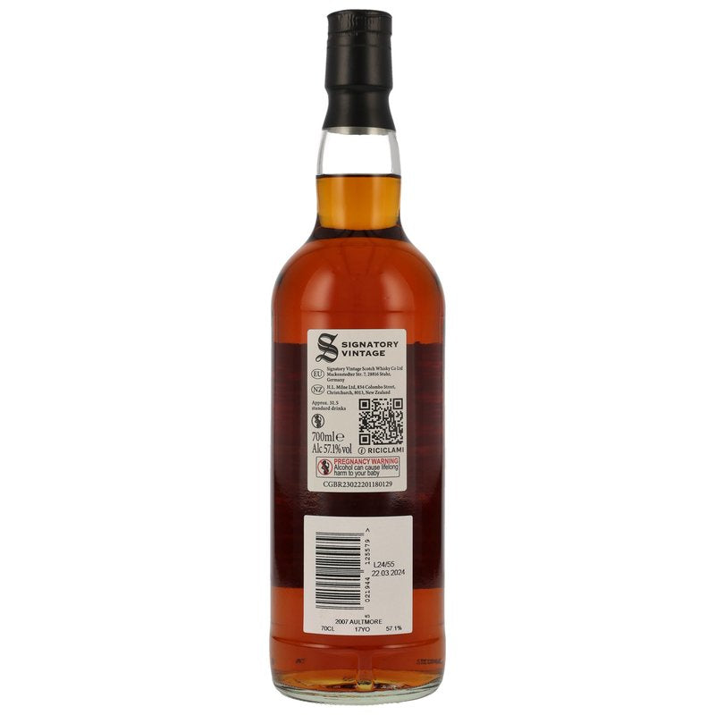 Aultmore 2007 - 17 yo - Signatory 100 PROOF Exceptional Edition