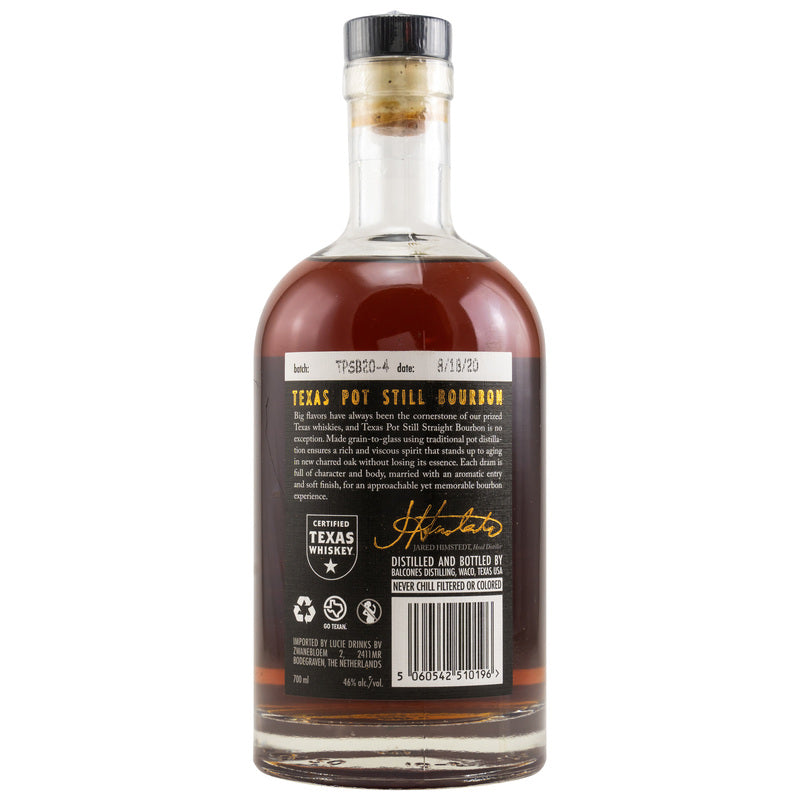 Balcones Pot Still Bourbon