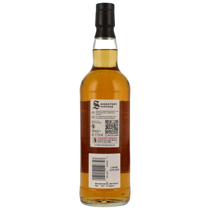Ben Nevis Heavily Peated 2019/2024 - 5 y.o. - Signatory 100 PROOF Edition