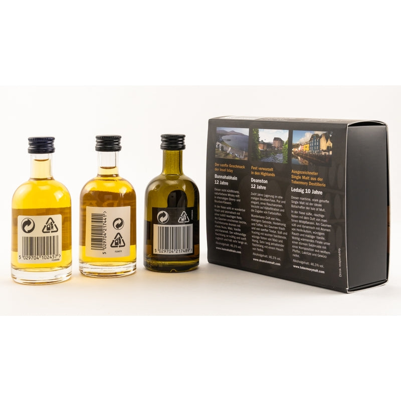 Bunnahabhain 12 ans, Deanston 12 ans, Ledaig 10 ans 3x0.05