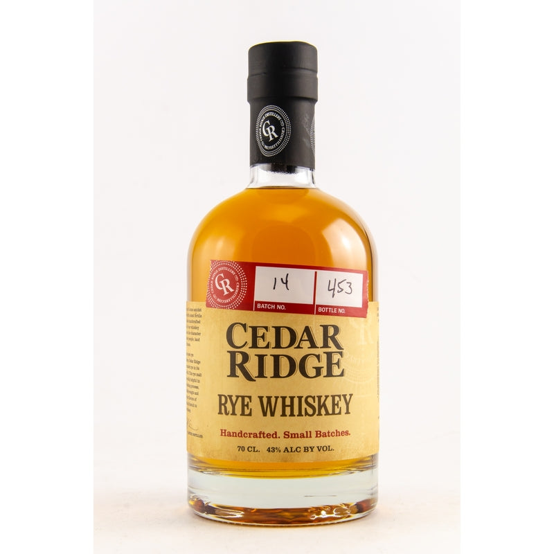 Cedar Ridge Rye Whiskey