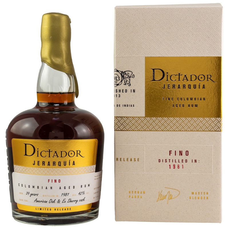 Dictador Jerarquia Fino Sherry Casks 1981/2020 - 39 ans