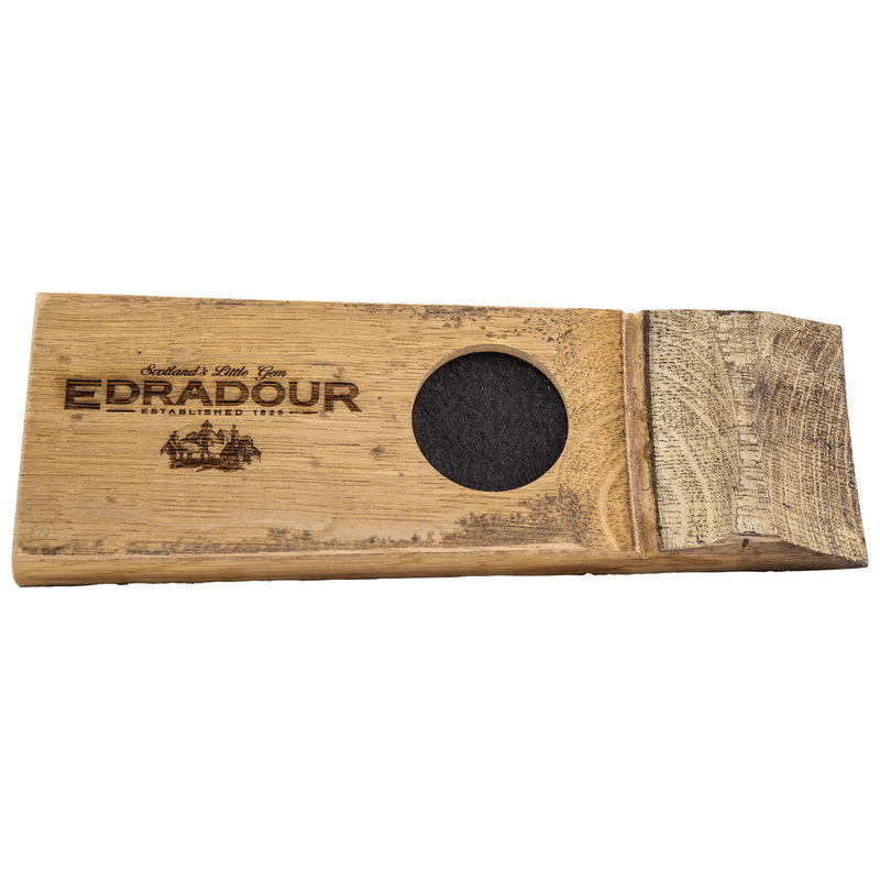 Edradour glass holder made from barrel stave