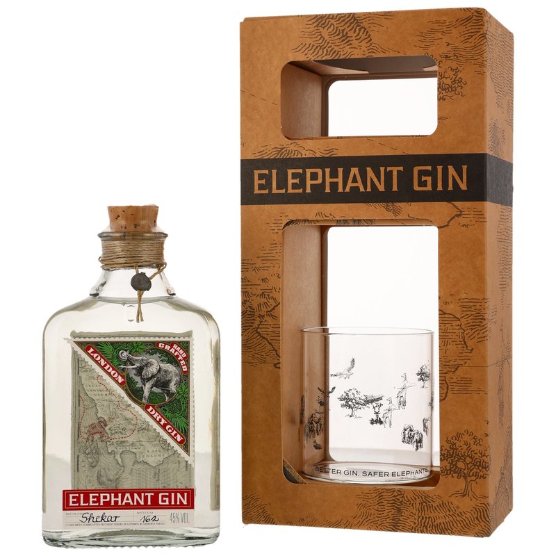 Elephant London Dry Gin avec verre