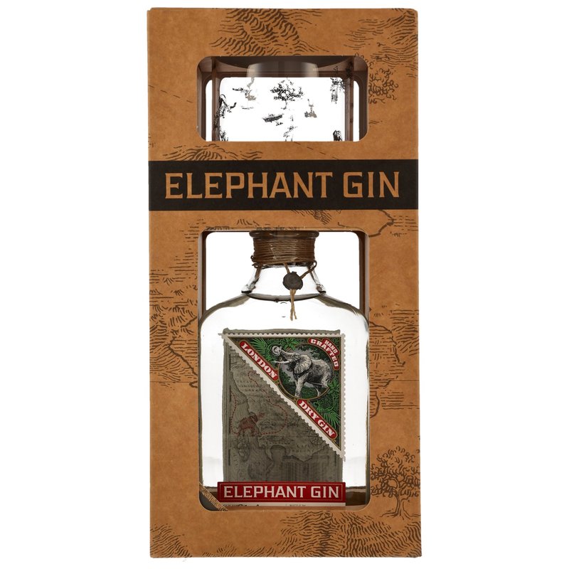 Elephant London Dry Gin with glass