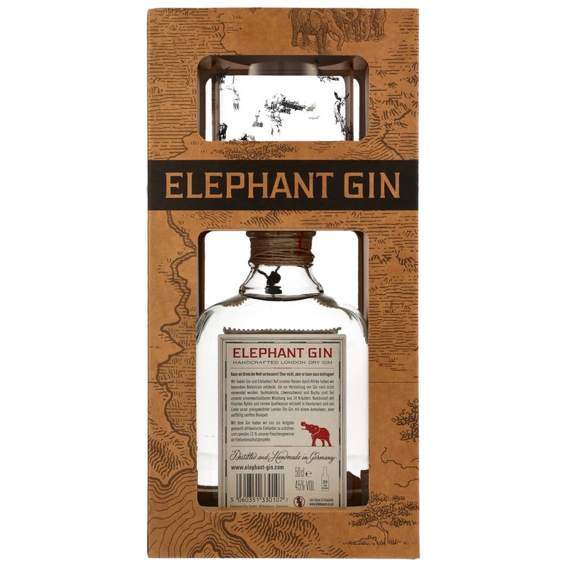 Elephant London Dry Gin with glass