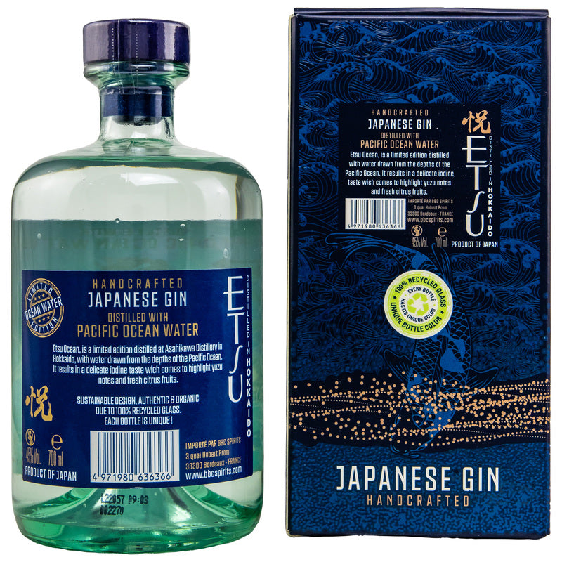 Gin japonais à l'eau de l'océan Pacifique Etsu