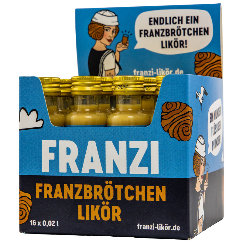 Boîte miniature de liqueur Franzi Franzbrötchen - UE: 16x0,02