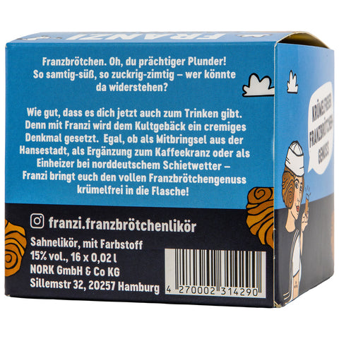 Franzi Franzbrötchenlikör Miniaturbox - VPE: 16x0,02