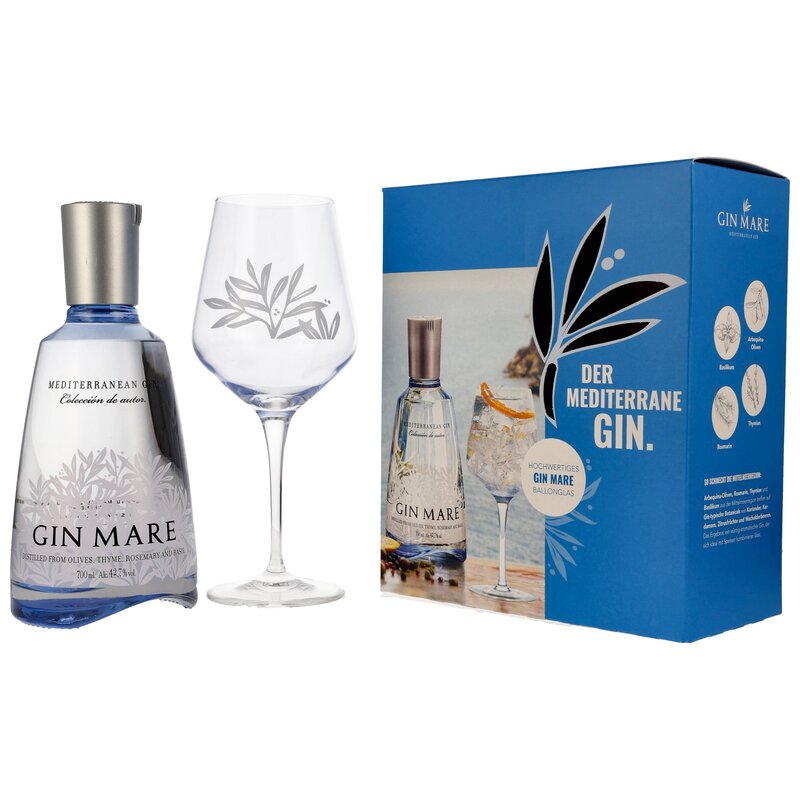 Gin Mare Mediterranean - mit Glas