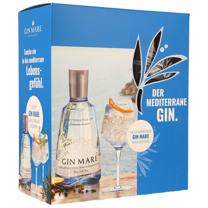 Gin Mare Mediterranean - mit Glas