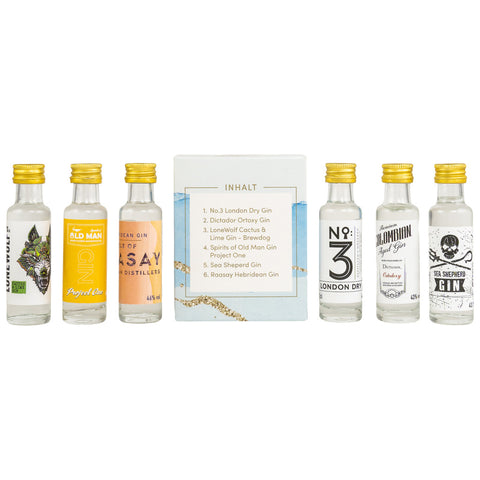 Coffret Dégustation de Gin 6x0,02l