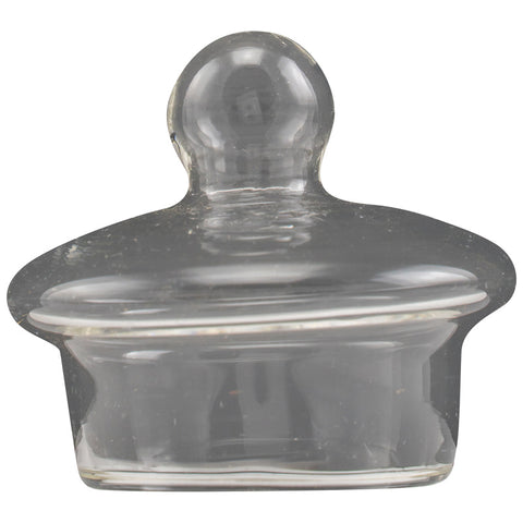 Glass button lid - short neck