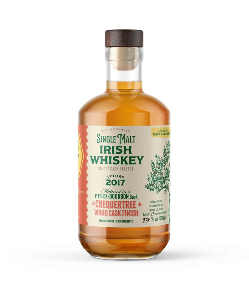 Whisky The Woodpecker &amp; The Leprechaun Checkertree Wood Finish 0,5 l