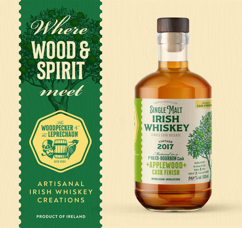 The Woodpecker & The Leprechaun Applewood Finish Whiskey 0,5 l