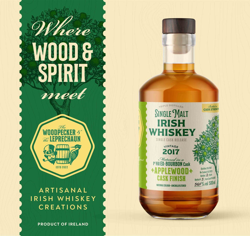 The Woodpecker & The Leprechaun Applewood Finish Whiskey 0,5 l