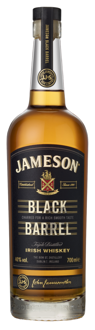 Jameson Black Barrel gift pack with 2 glasses 0.7 l