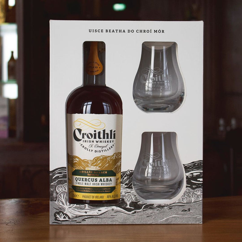 Croithli Coillin Darach Quercus Alba Irish Whiskey Gift Set 0.7 l