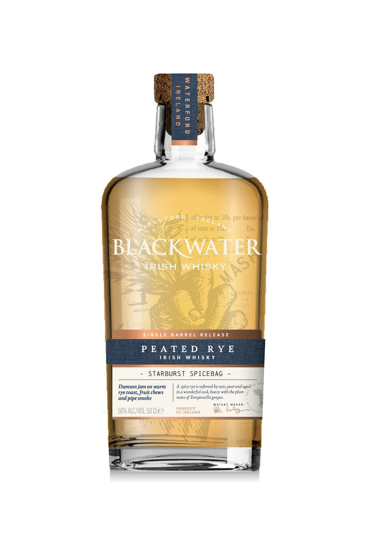 Blackwater Peated Rye Starburst Sac à épices Irish Whisky 0,5 l