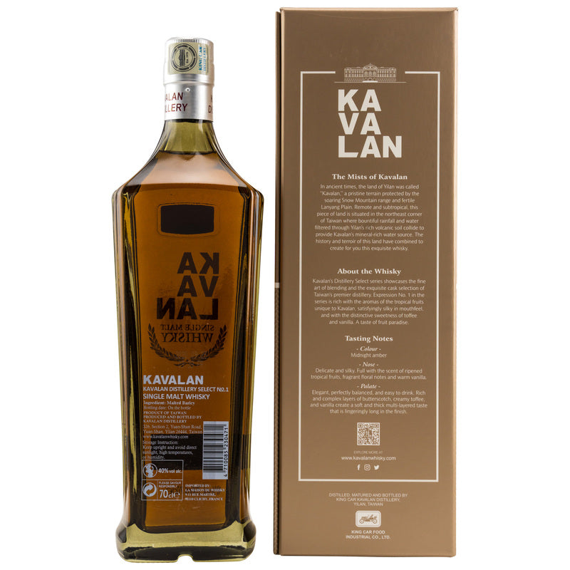 Distillerie Kavalan Sélectionnez le numéro 1