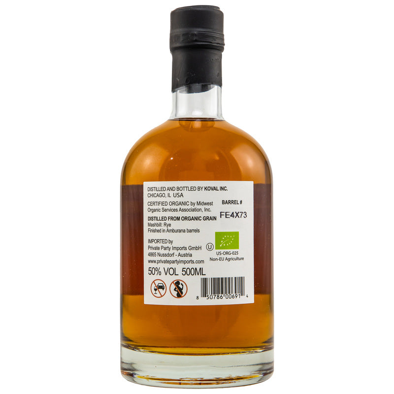Koval Rye Whiskey - Amburana Barrel Finish (Organic)