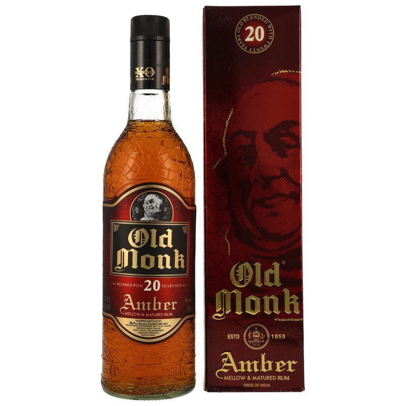 Rhum Old Monk 20 ans - Ambré