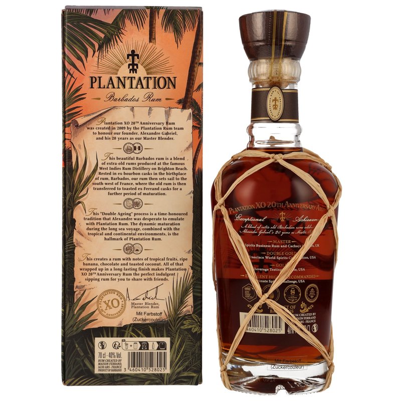 Plantation Rum Barbados XO 20th Anniversary - new equipment