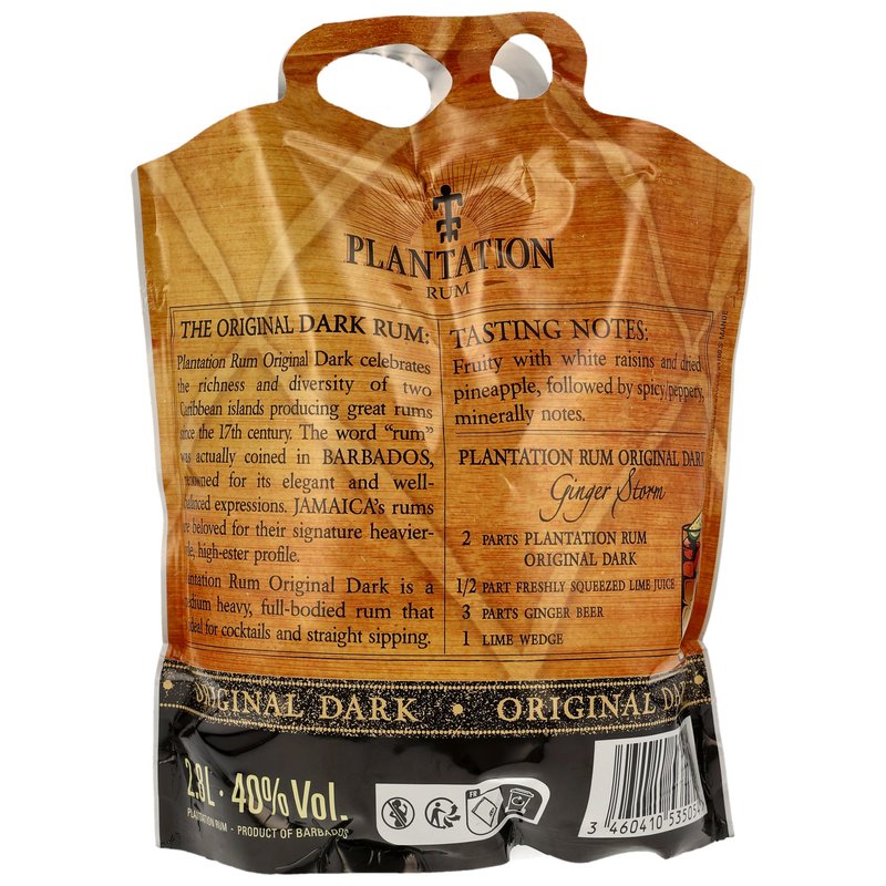 Plantation Rum Original Dark - Sachet de 2,8 L