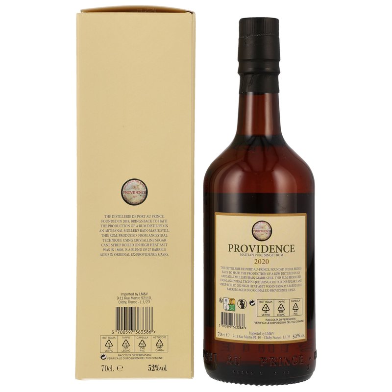 Providence 2020 - Rhum Pur Single Haïtien (Velier)