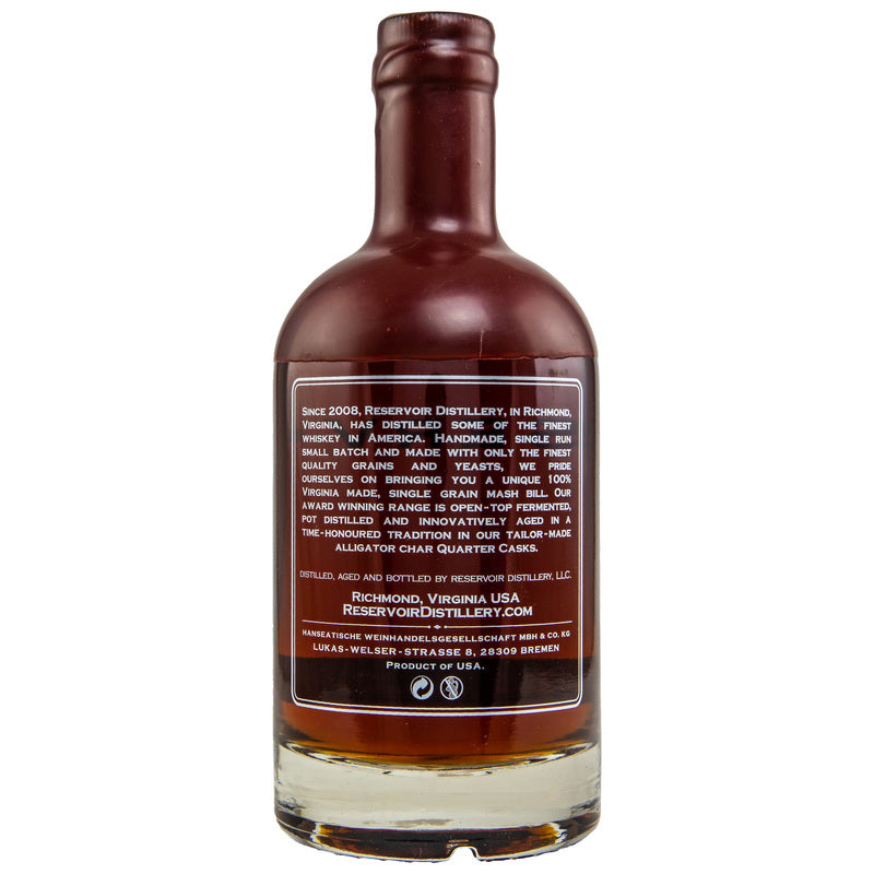 Whisky de seigle de Virginie réservoir