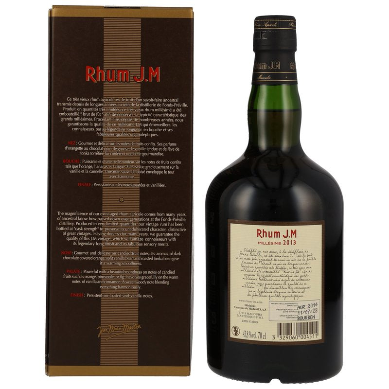 Rhum JM 2013/2023 Fût de Bourbon