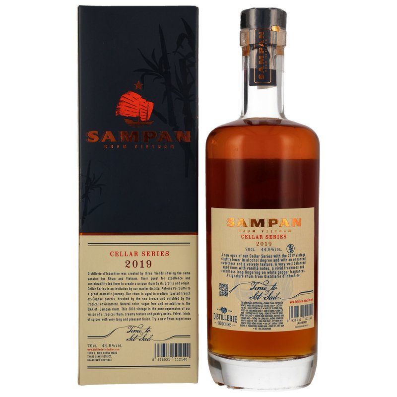 SAMPAN Rhum 2019/2023 - 3 ans - Fût de Cognac - Série Cave (Vietnam)