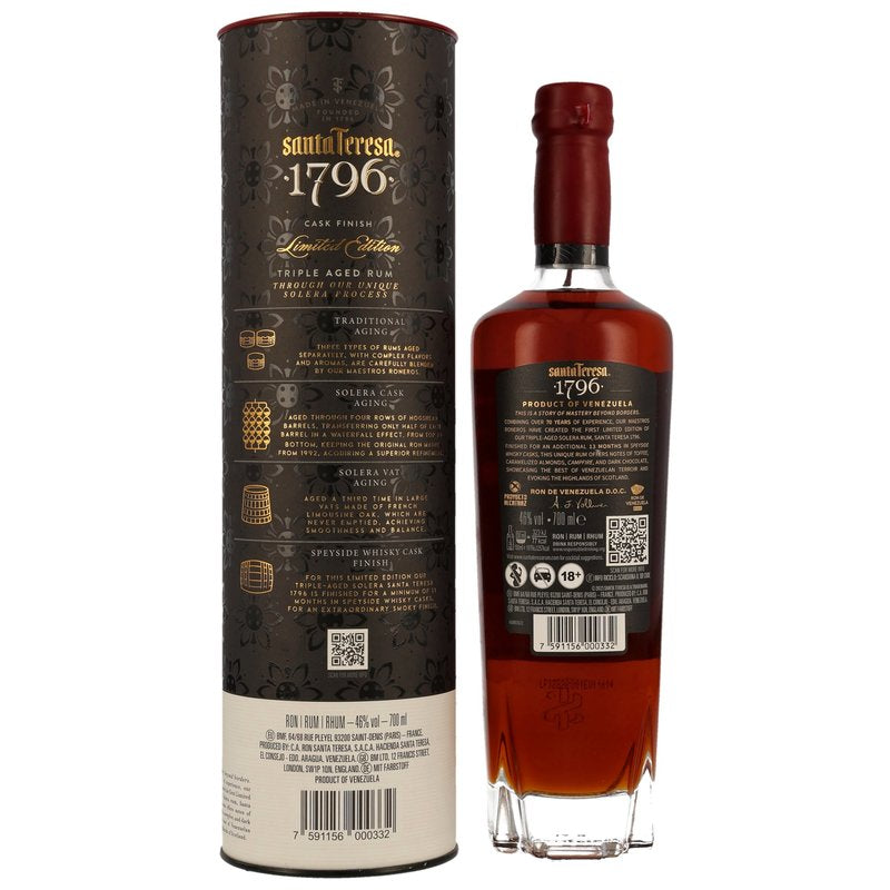 Santa Teresa 1796 Antiguo de Solera - Finition en fût de whisky Speyside