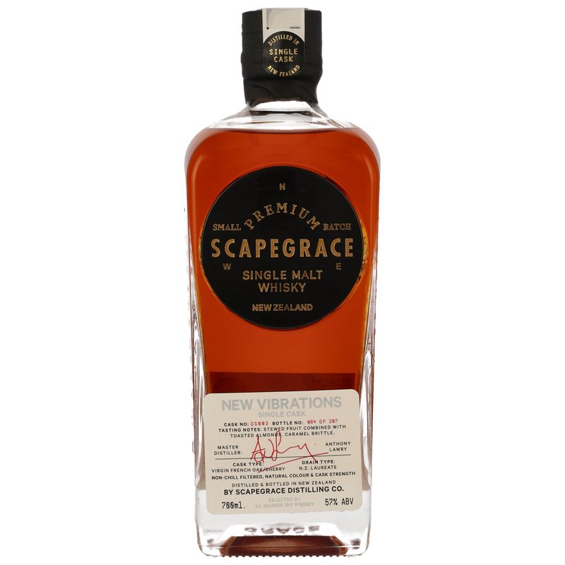 Scapegrace 2015/2022 - 6 ans - Whisky de Nouvelle-Zélande - Sherry Cask
