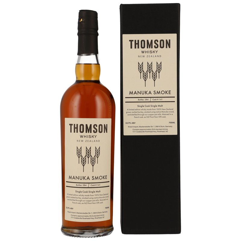 Whisky Single Malt Thomson Nouvelle-Zélande - Manuka Smoke Single Cask