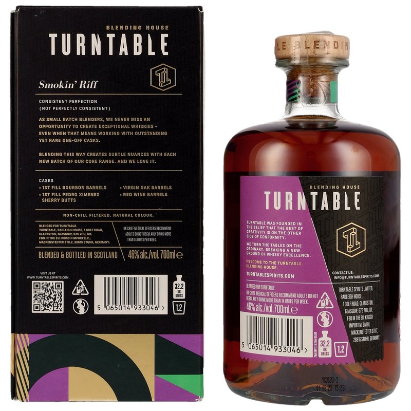 Turntable Spirits - Smokin' Riff - Mélange de whisky écossais
