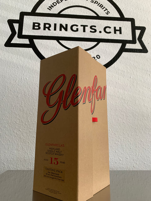 Pack dégustation Glenfarclas 15 ans : plus 105 Cask Strength 50 ml et 25 ans 50 ml